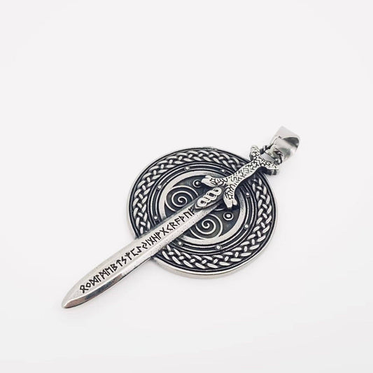 Viking Rune Sword Stainless Steel Pendant - MJ/MNP