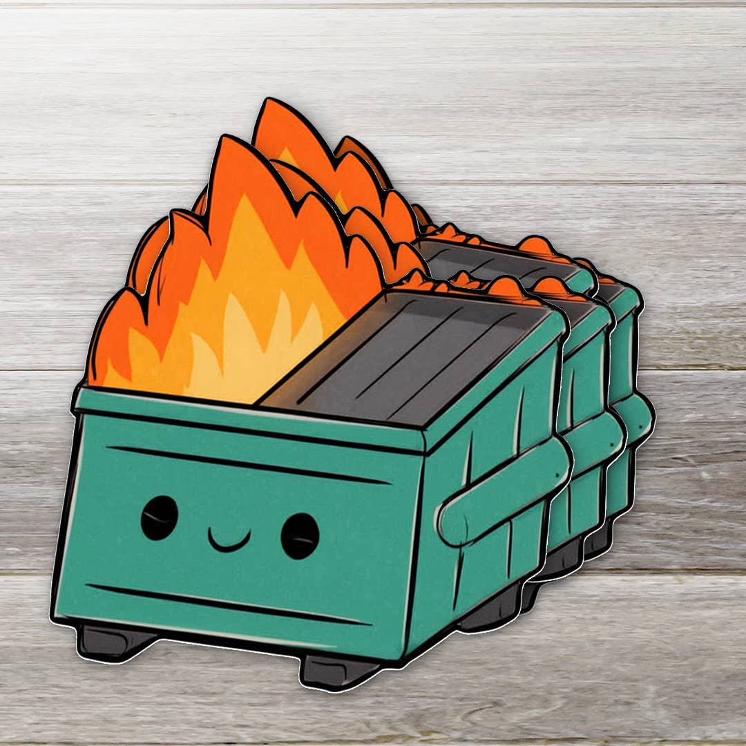 Happy Dumpster Fire Sticker