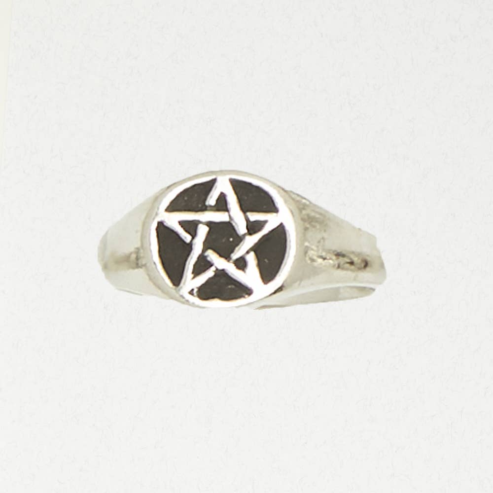 Pewter Men's Ring - Pentacle
