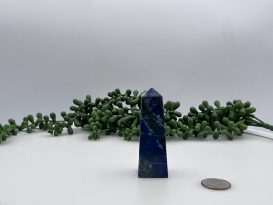 Lapis Lazuli Gemstone Tower Obelisk 4 Faceted 7.5CM Aprox
