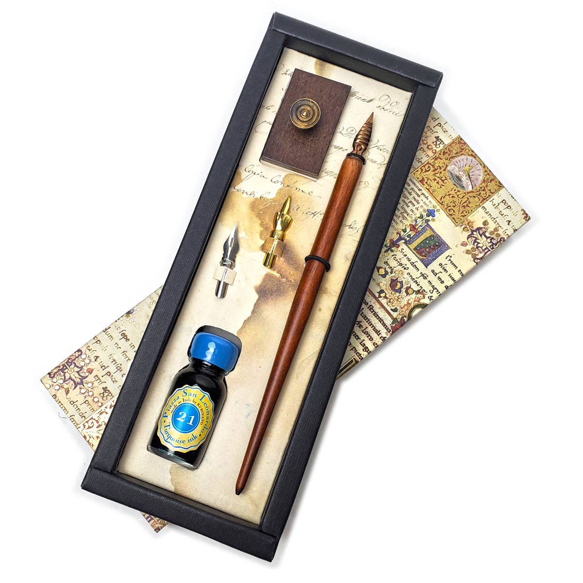Calligraphy Dip Pen Set with Blotter, Ink and Nibs
