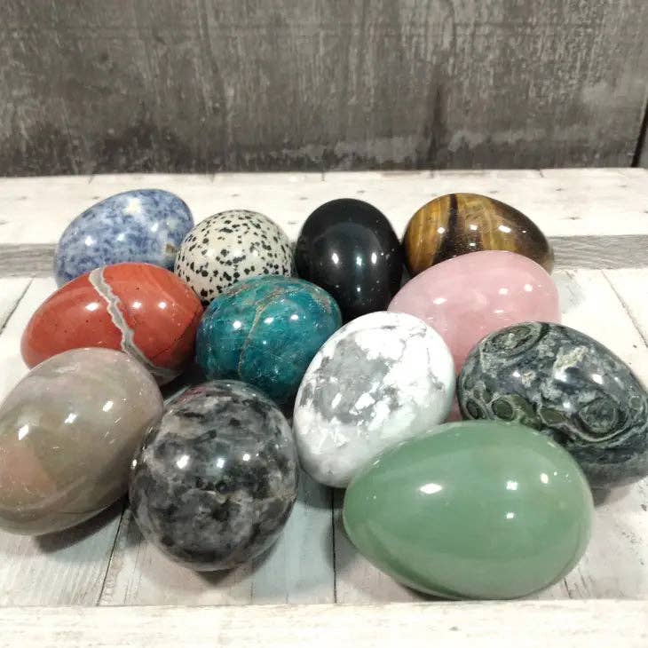Gemstone Egg – Polished Crystal Decorative Stone