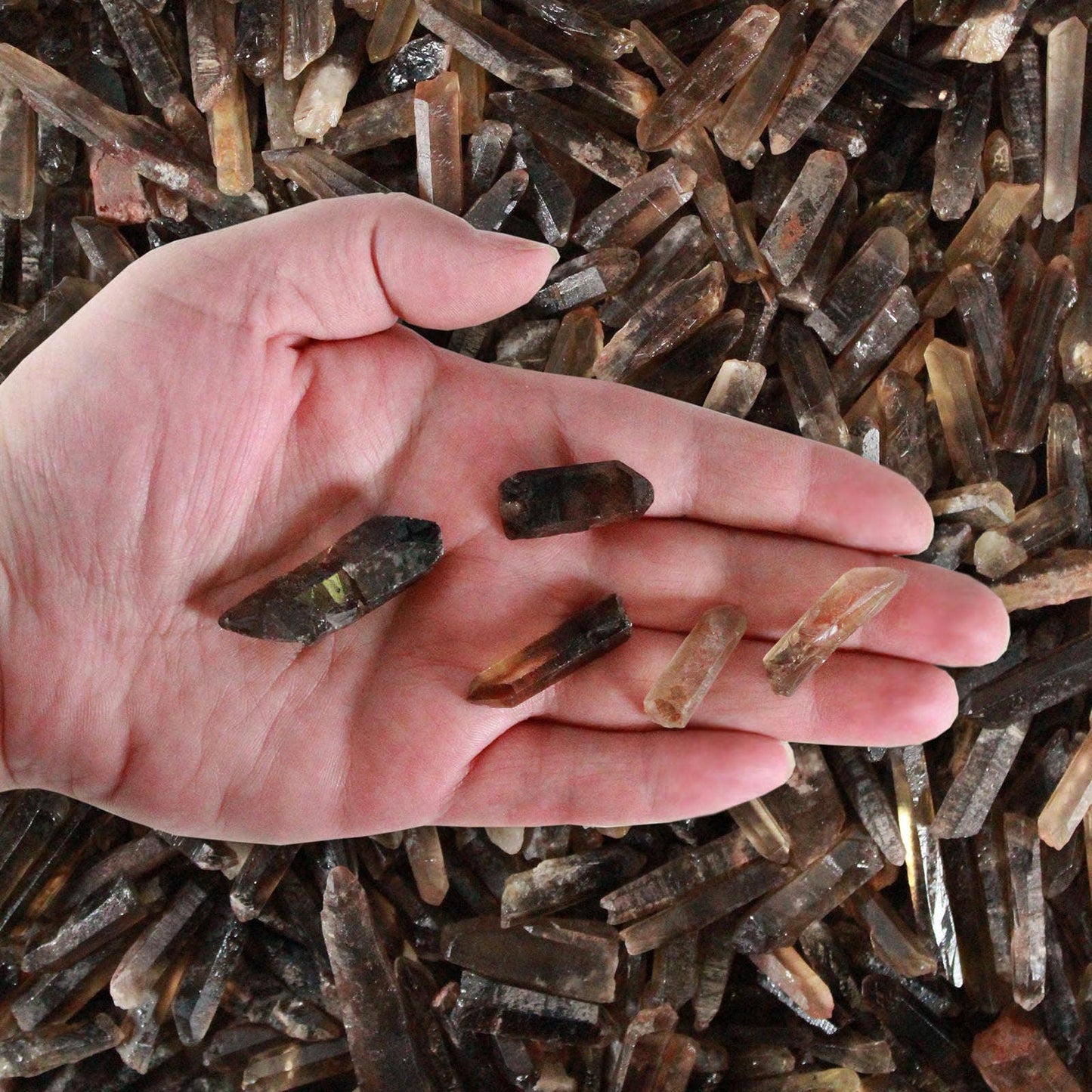 Smoky Citrine Quartz Points - Matchstick - Zambia