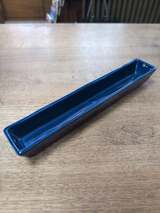 Blue Ceramic Incense Boat Burner
