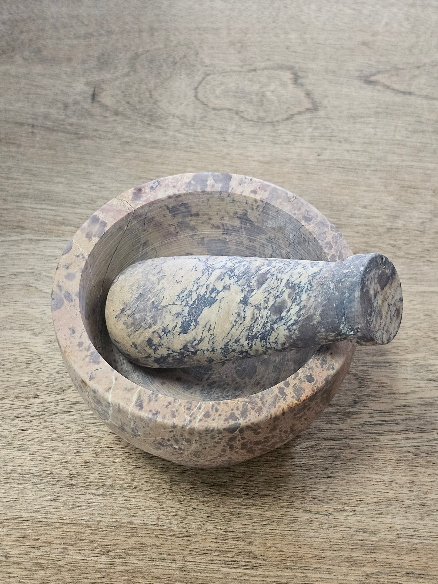 Stone Unpolished Natural Mortar and Pestle