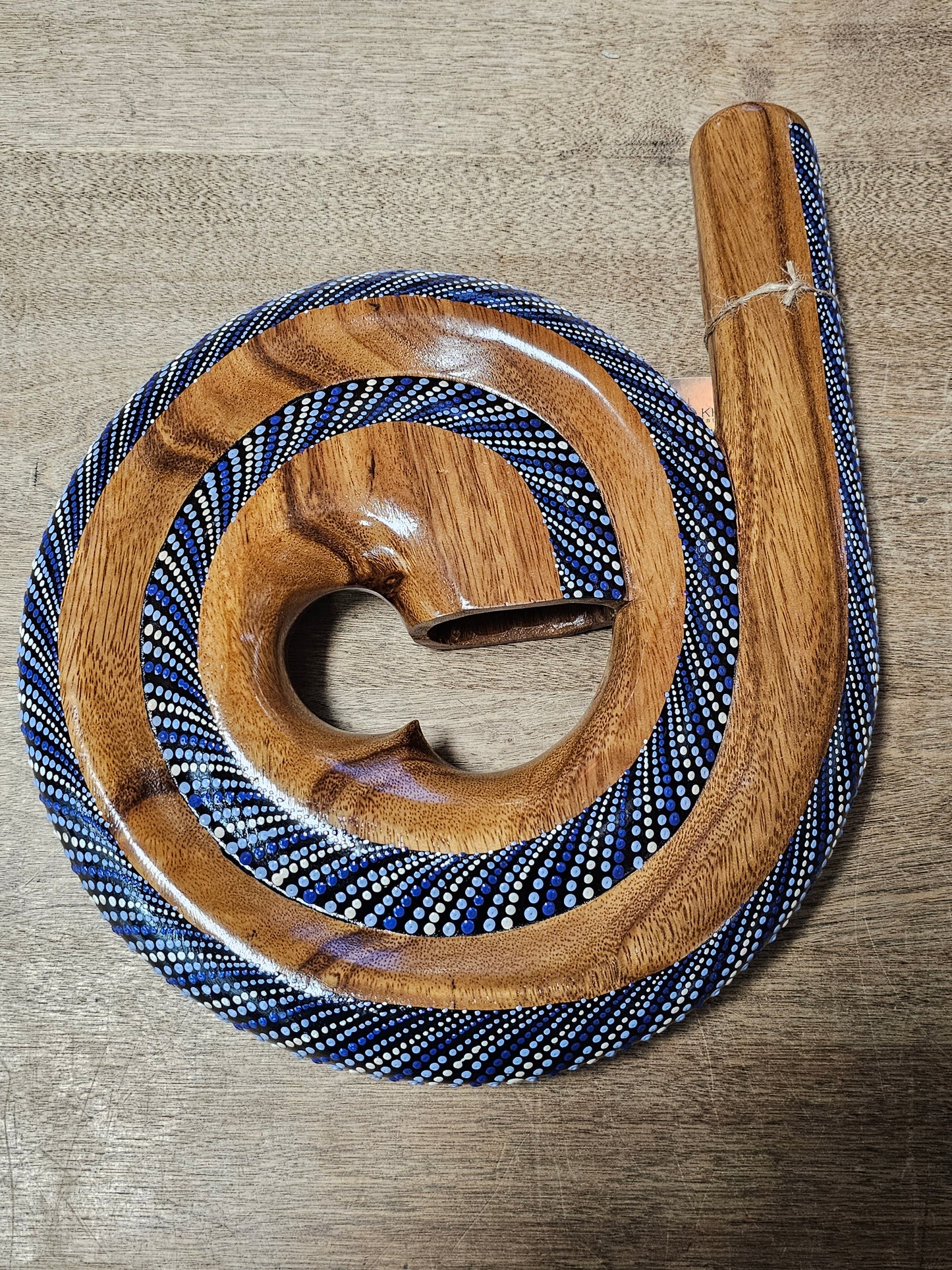 Wood Curved Didgeridoo - Hand Painted