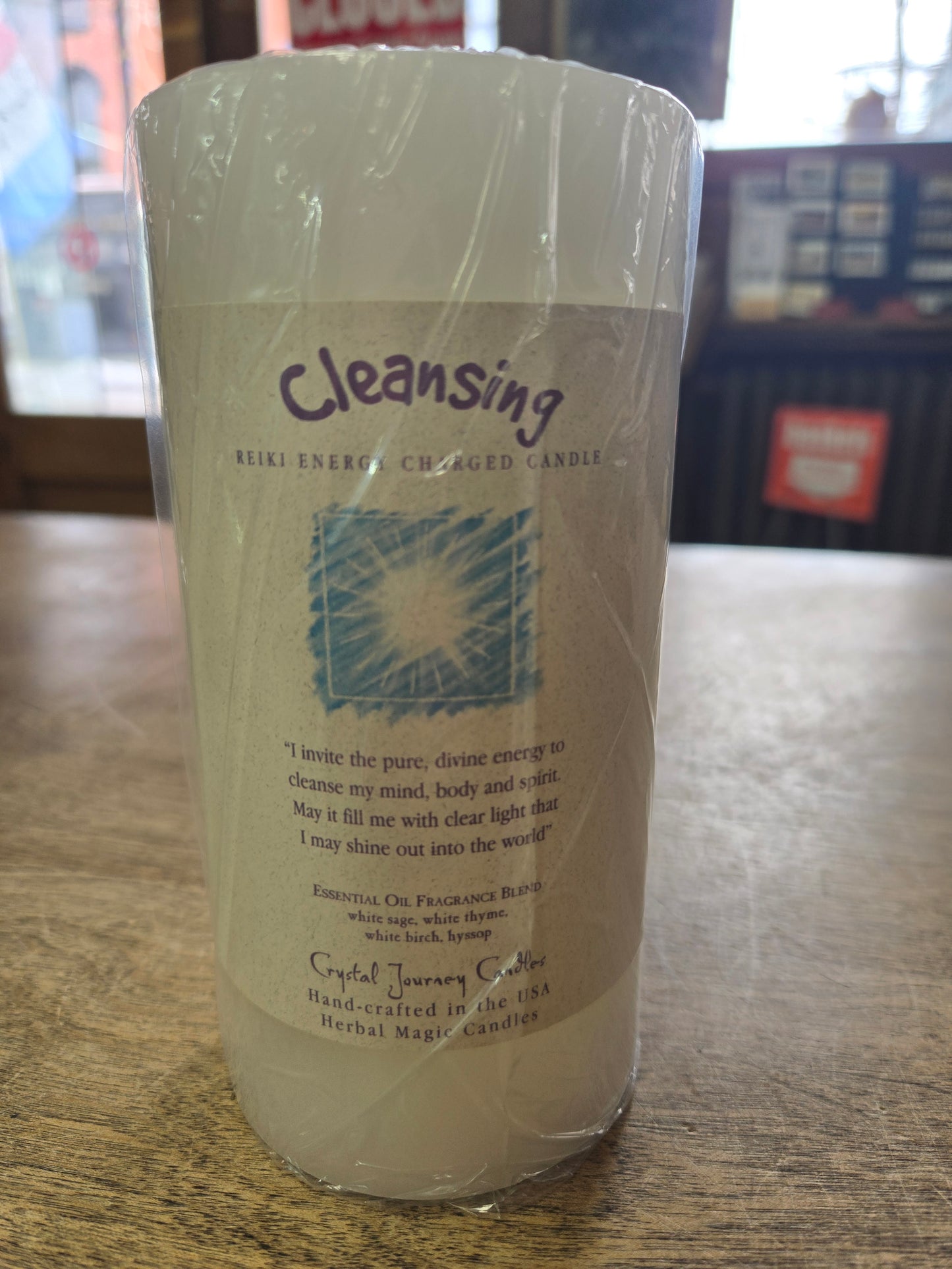 Pillar Reiki Herbal Candle by Crystal Journeys