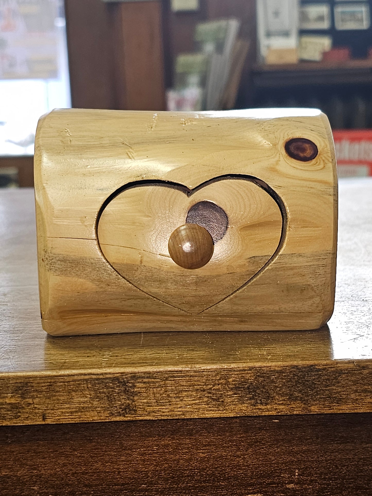 Wooden Box with Single Heart Drawer