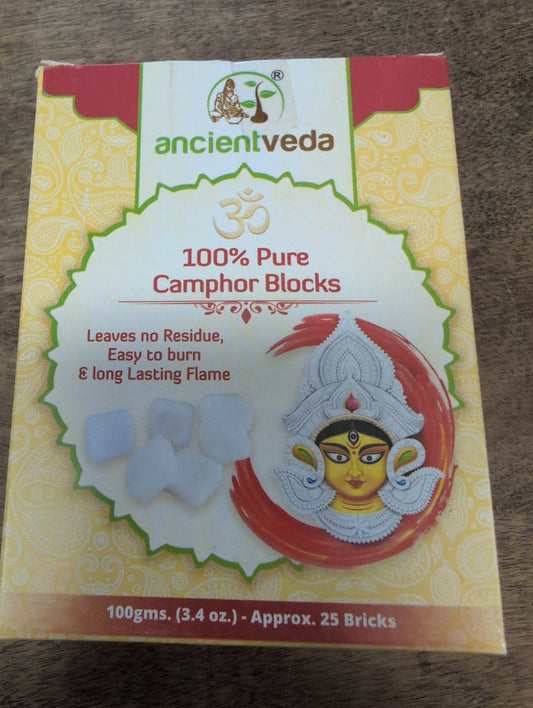 Ancient Veda - Smokeless Camphor 100% Camphor Blocks