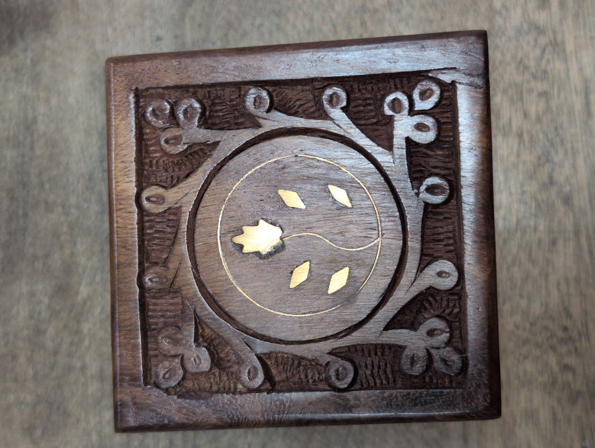 Carved Wood Box