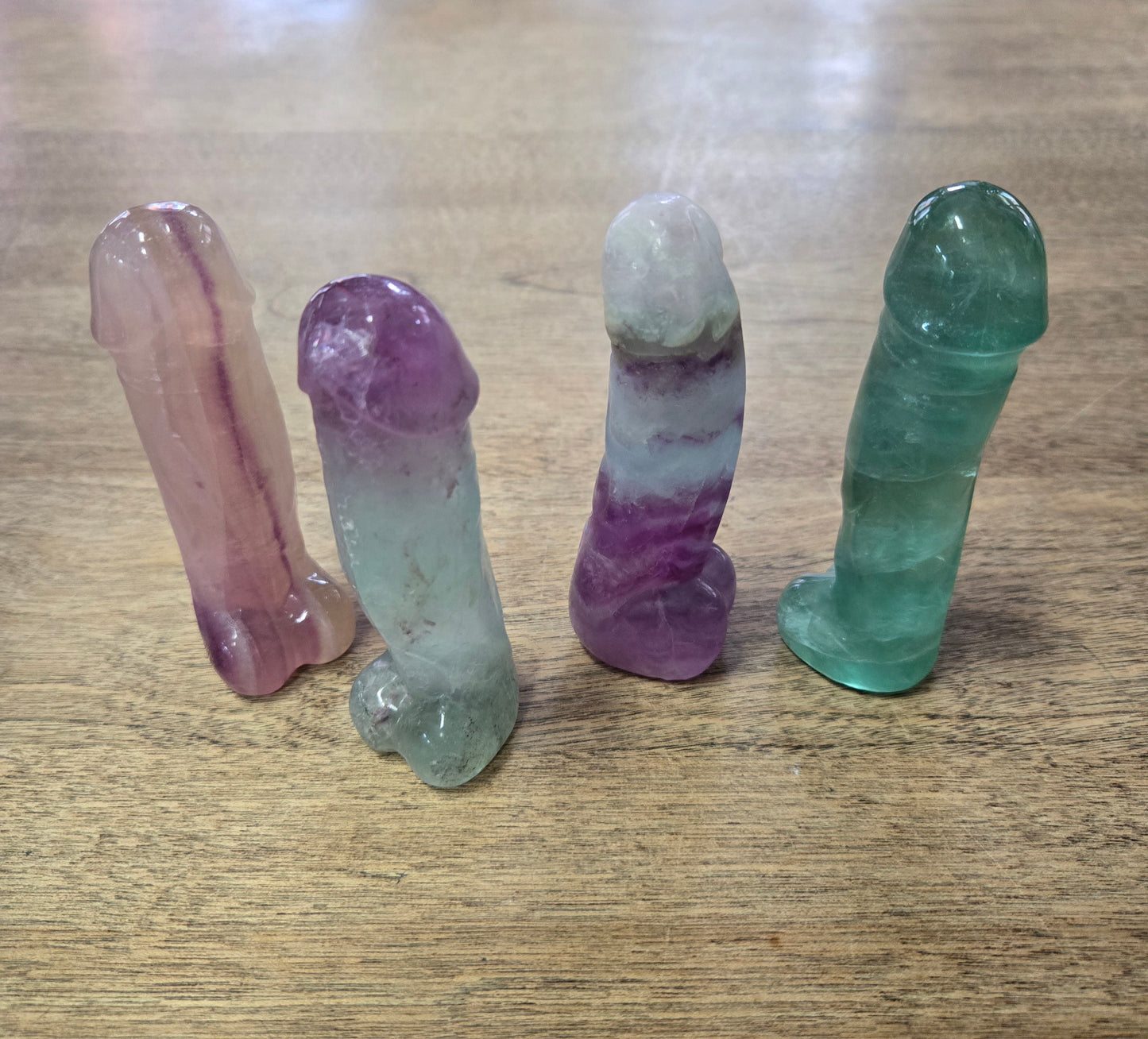 Fluorite Phallic Figurine - Penis – Medium Carved Gemstone Statue