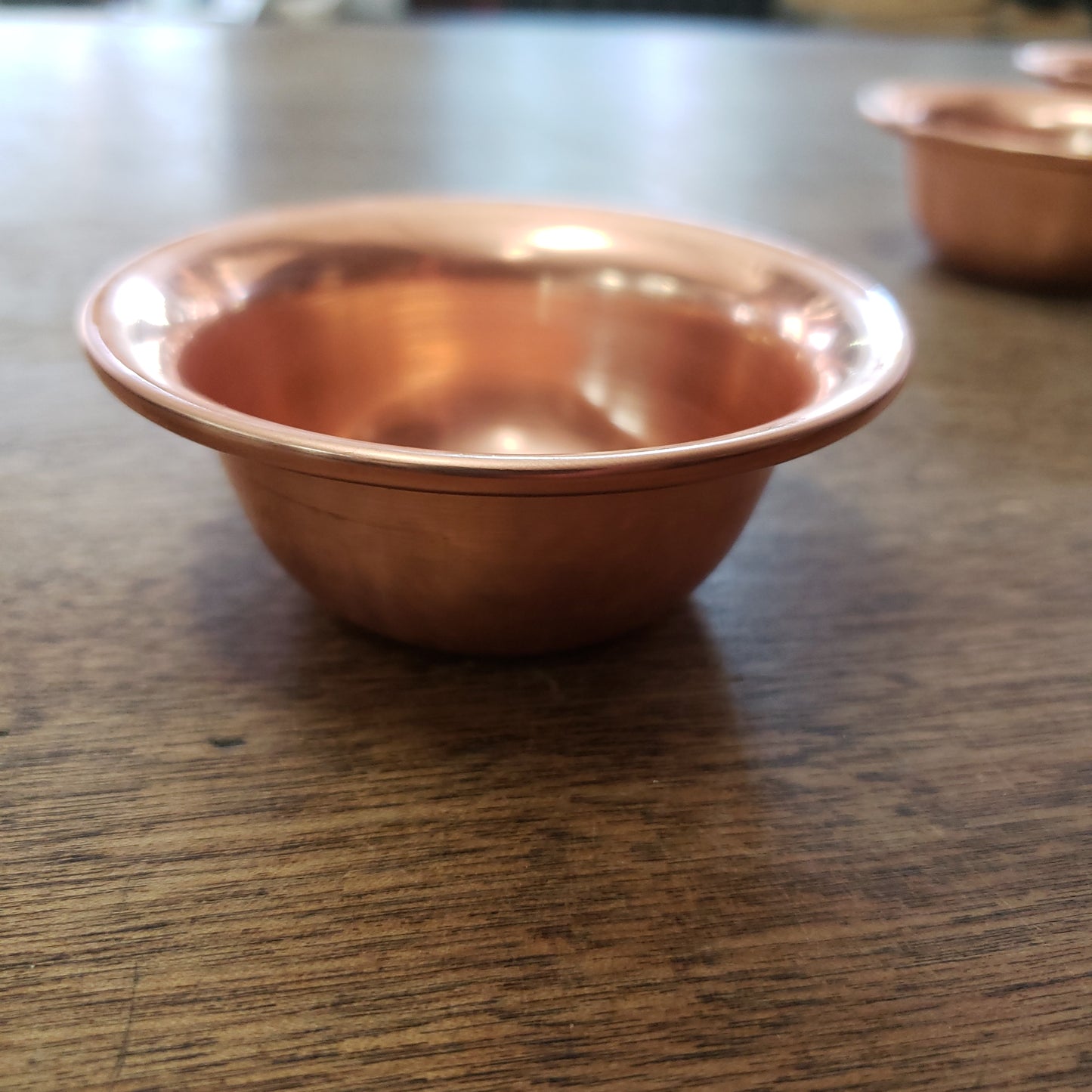 Set of Seven Copper Offering Bowls with Mala