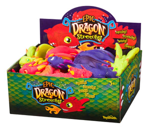 10" Dragon Stretchy, Assorted colors, tactile fun