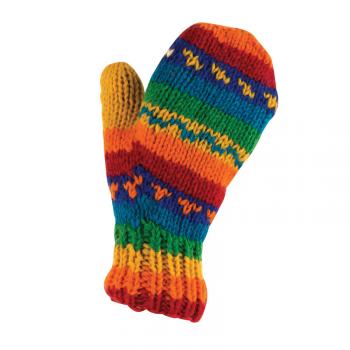 Rainbow Wool Mittens Fair Trade
