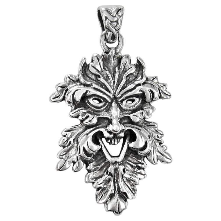 Sterling Silver Laughing Leafman Pendant