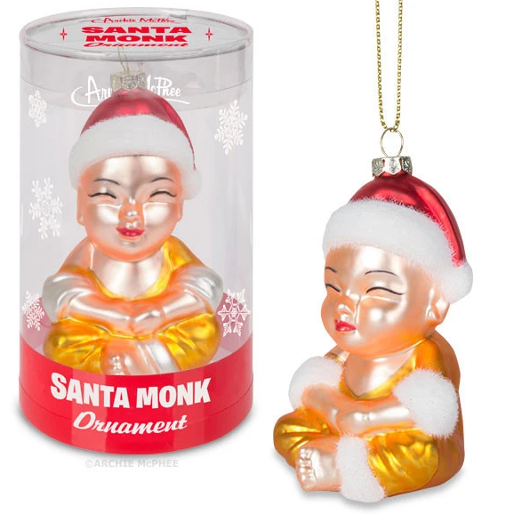Santa Monk Ornament