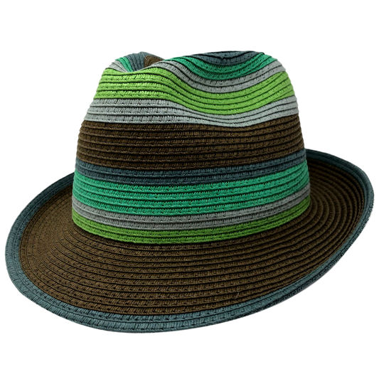 Multi Color Stingy Brim: Green Mix / Large