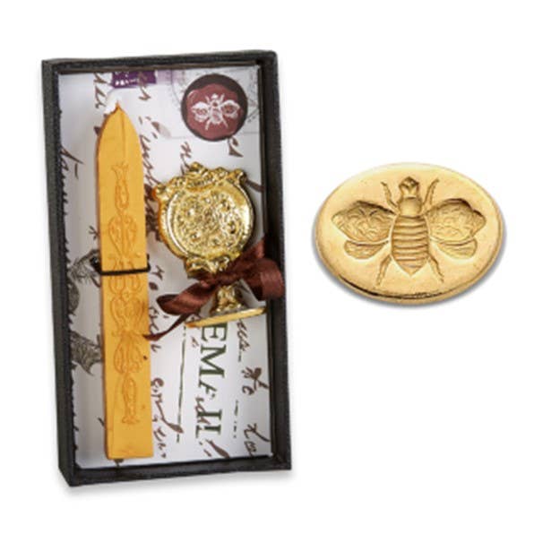 Florentine Brass Stamp Wax Seal Kits- Bee