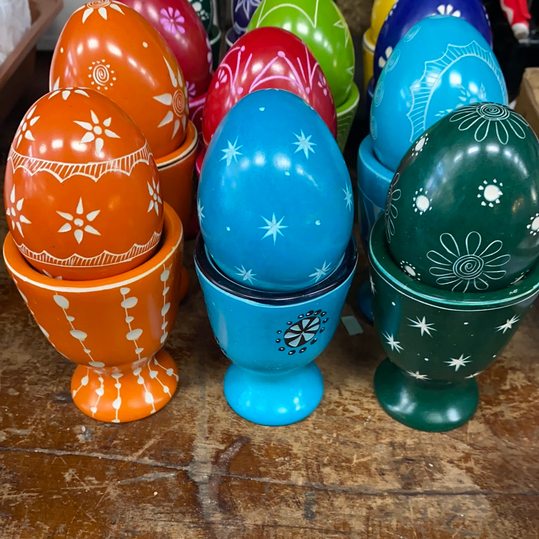 Soapstone Egg in a Cup