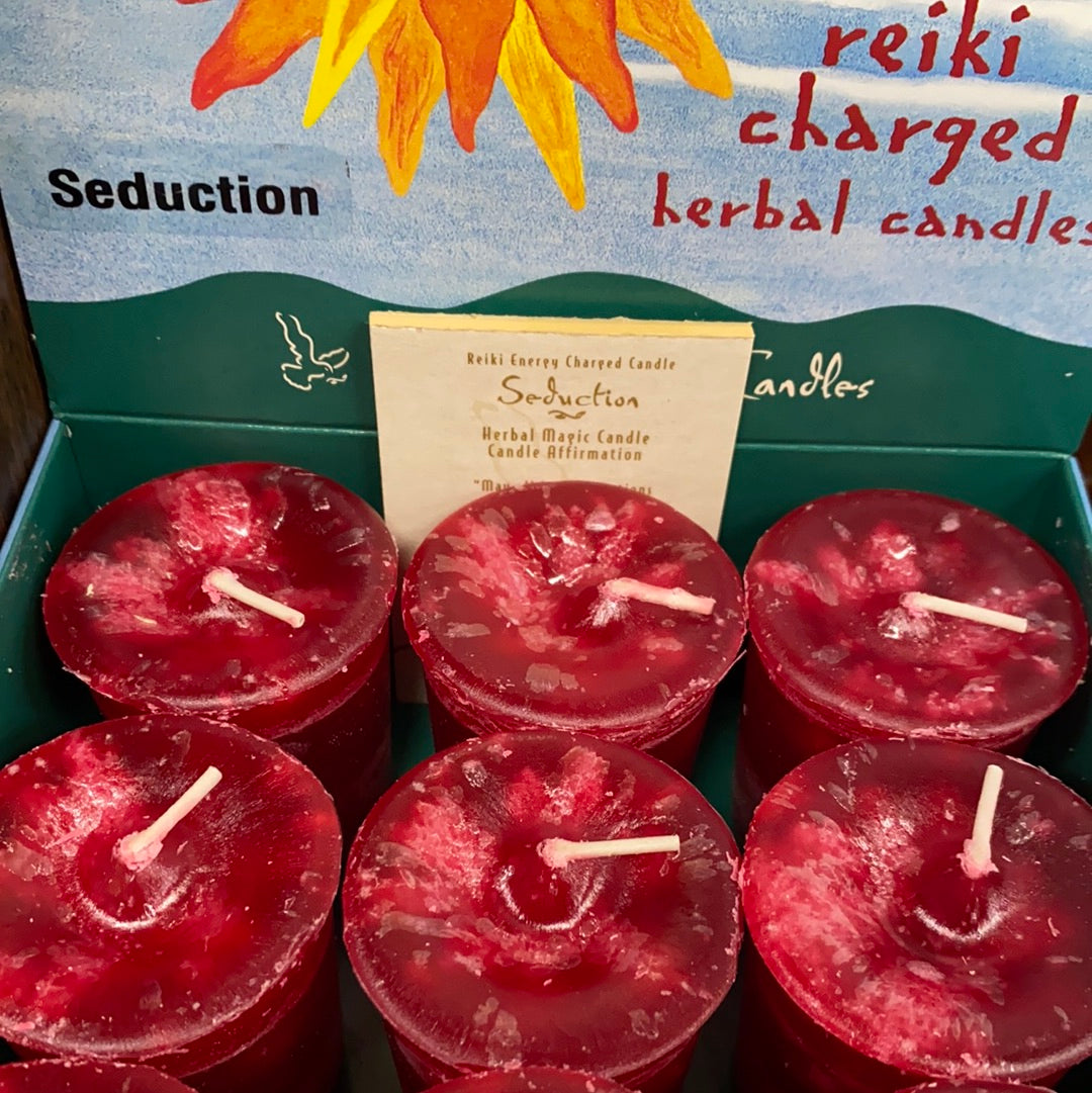 Reiki Charged Votive Candle Crystal Journey (no glass)
