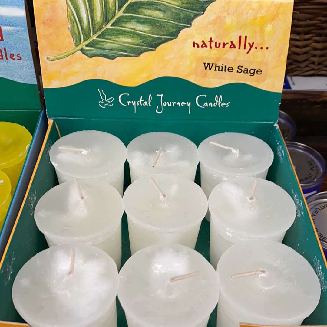 Reiki Charged Votive Candle Crystal Journey (no glass)