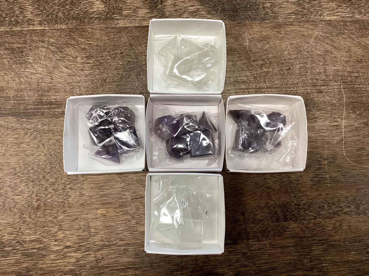 Platonic Solids Gemstone Carved Geometric Shapes