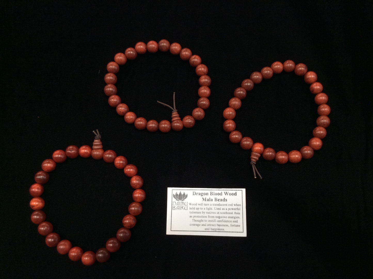 Dragon Blood Wood Wrist Mala Prayer Beads