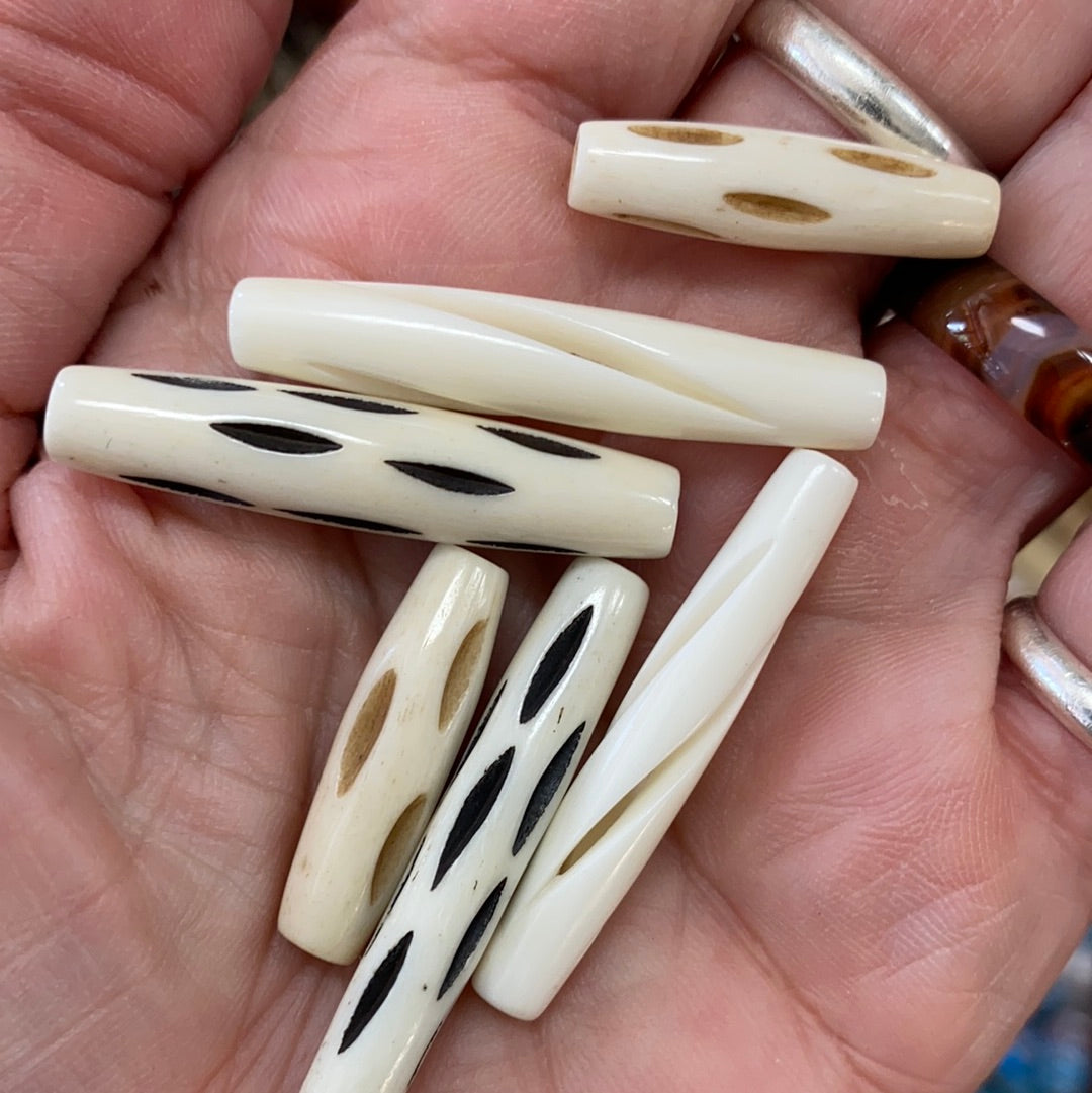 Bone beads assorted