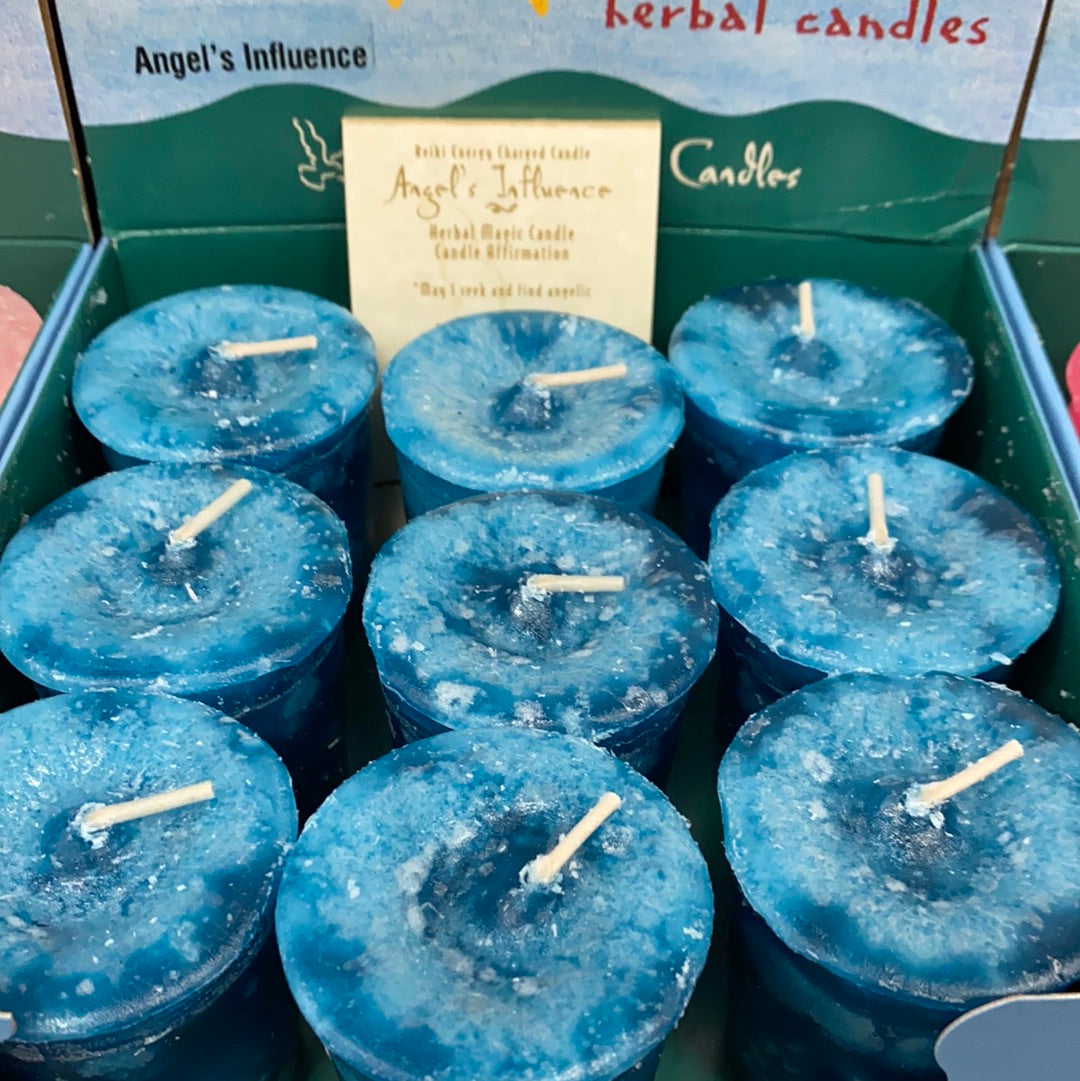 Reiki Charged Votive Candle Crystal Journey (no glass)