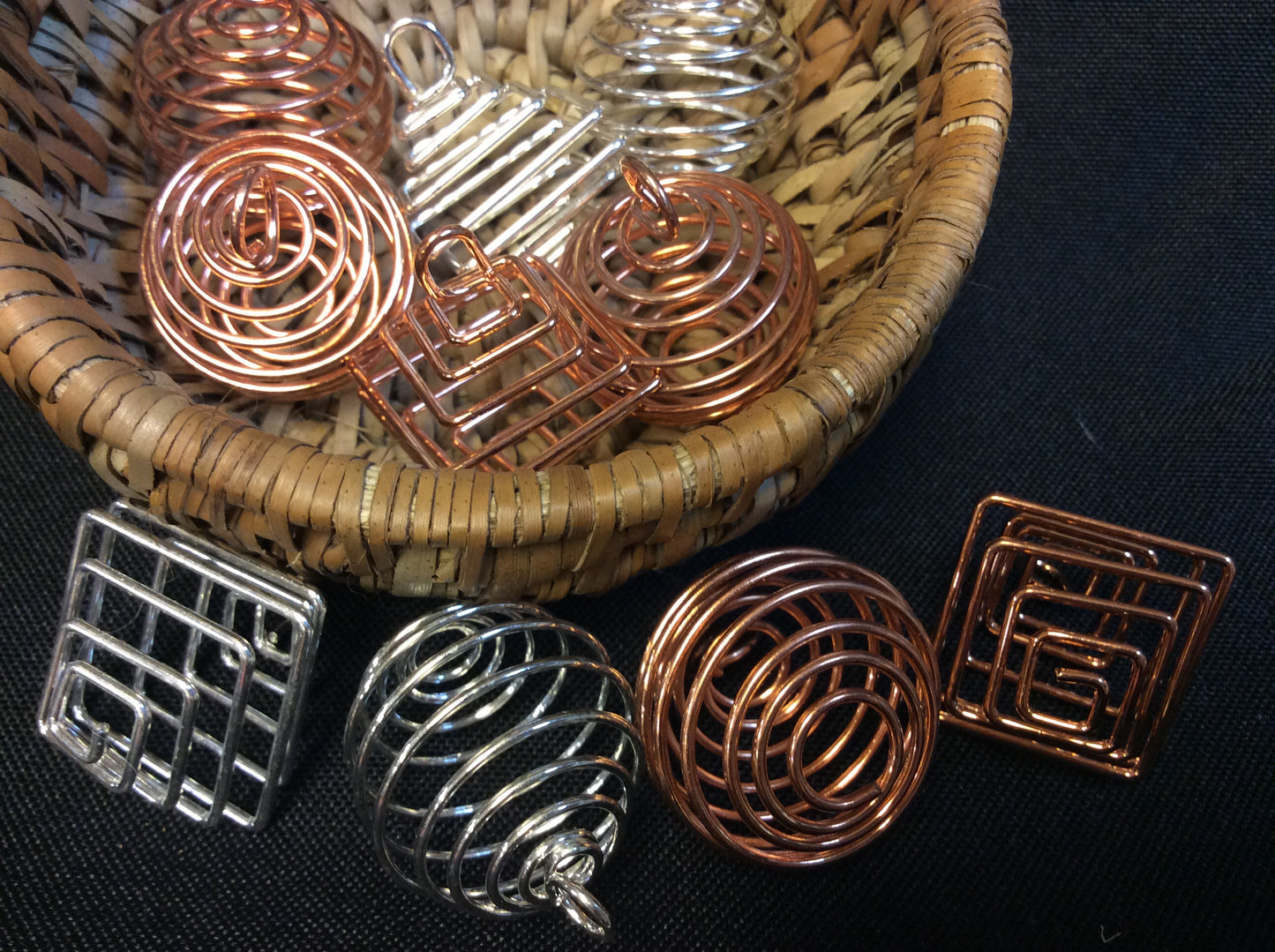 Cages Charm Stone holder Wire wrapping