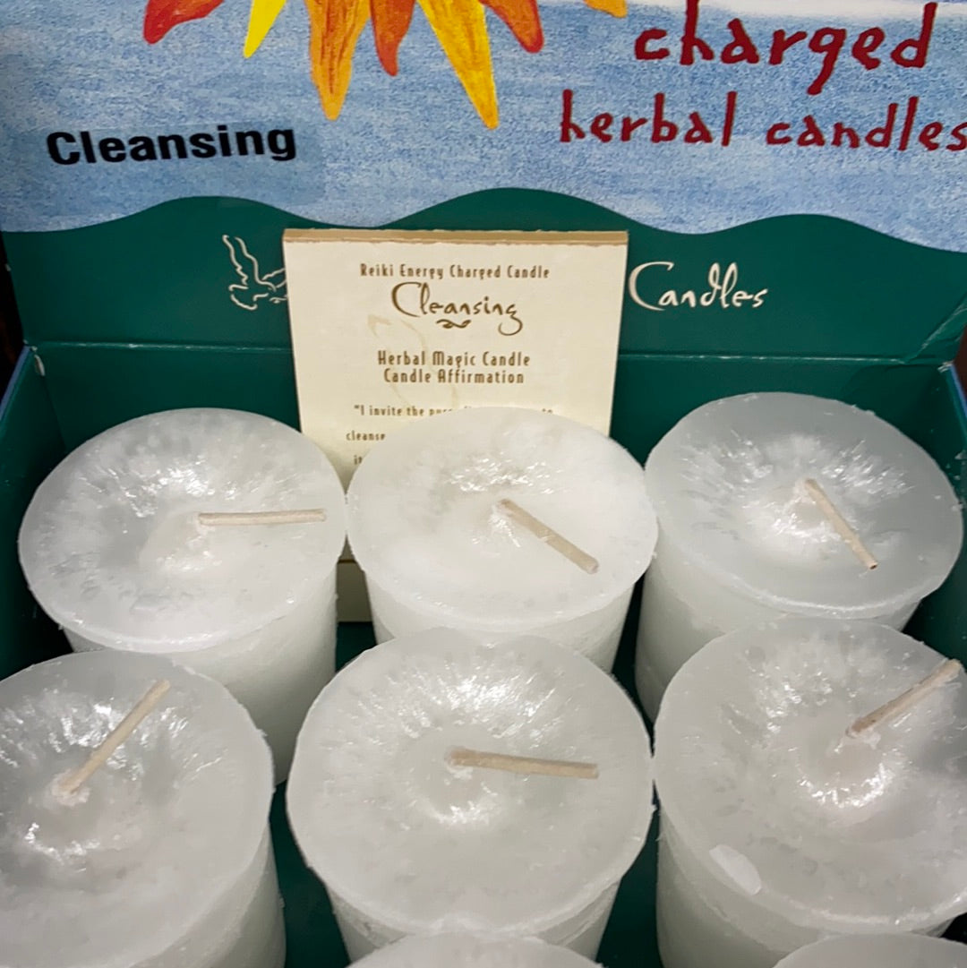 Reiki Charged Votive Candle Crystal Journey (no glass)