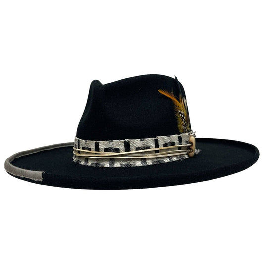 Wool Felt Teardrop Curled Brim Hat- Style Lounge