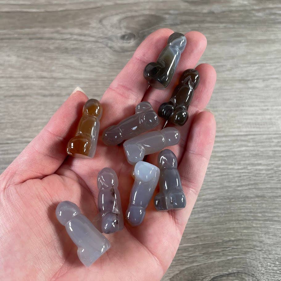 Crystal Phallic Figurine - Penis – Small Carved Gemstone Statue