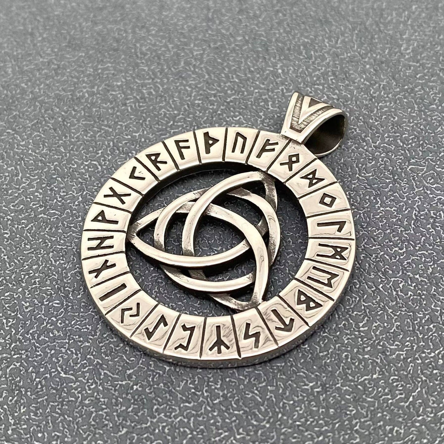 Stainless Steel Viking Celtic Trinity Knot Rune Charm