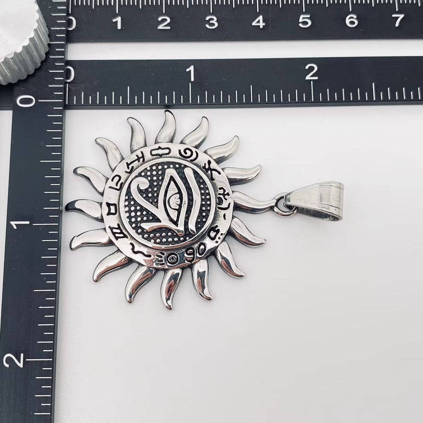 Vintage Horus Eye Sun Stainless Steel Pendant -