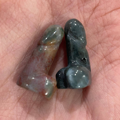Crystal Phallic Figurine - Penis – Small Carved Gemstone Statue