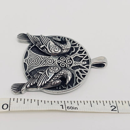 Viking Double Crow Stainless Steel Pendant - MJ/MNP