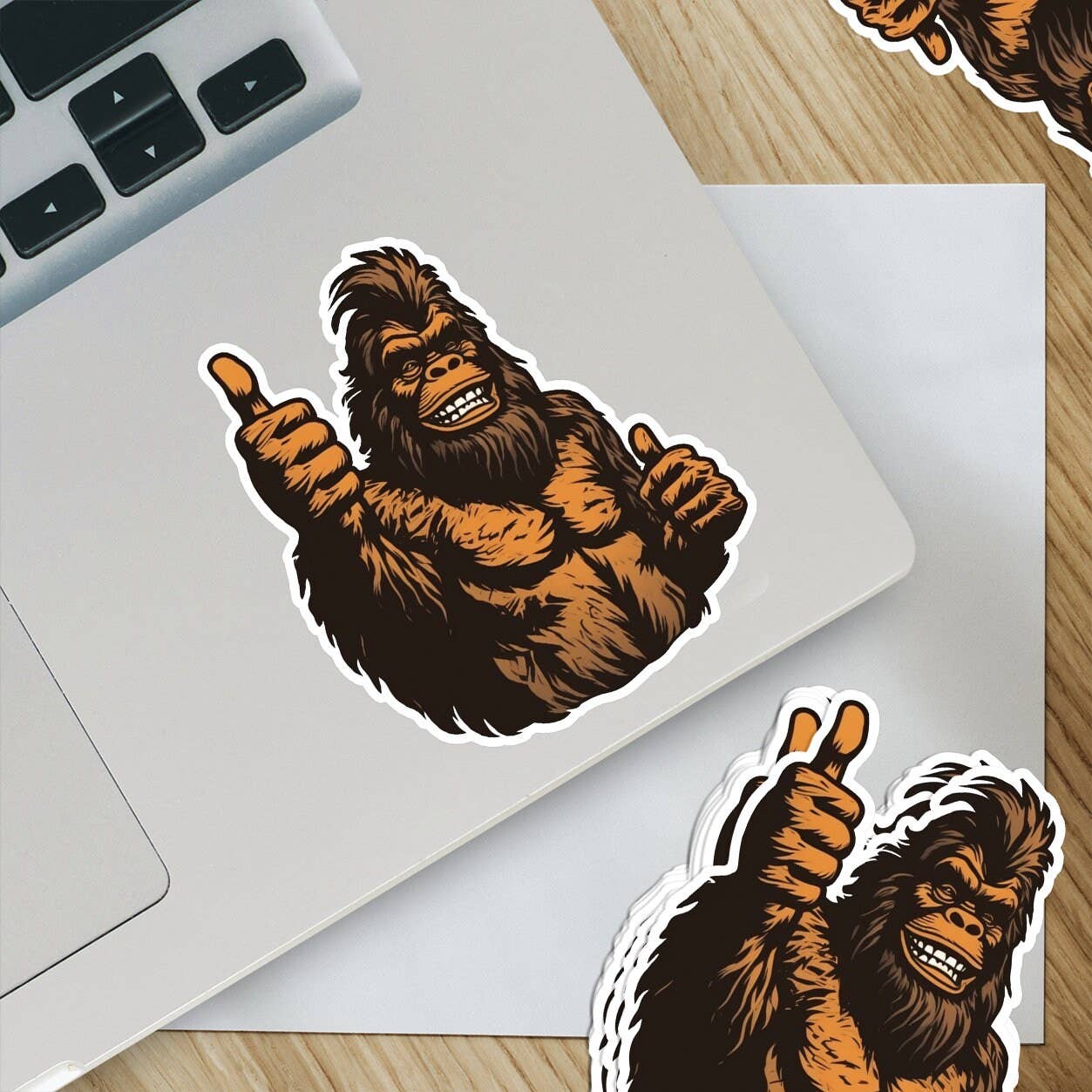 Vote for Bigfoot Sticker-Cartoon, Thumbs Up