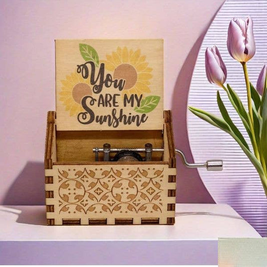 You Are My Sunshine - Premium Winder 3.5" Wooden Music Box 