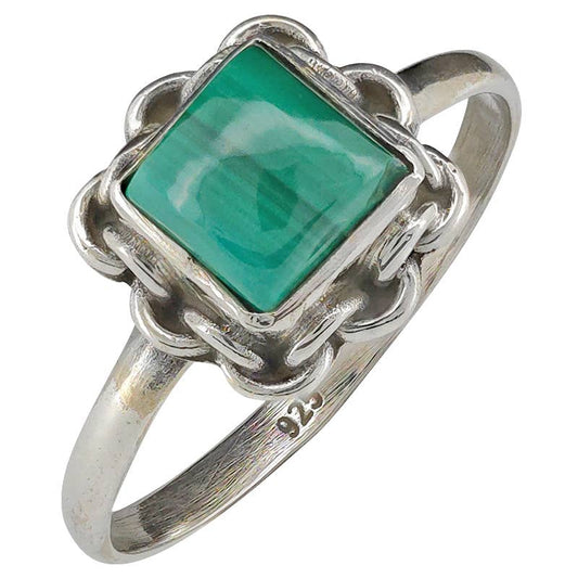 Malachite Sterling Silver Ring