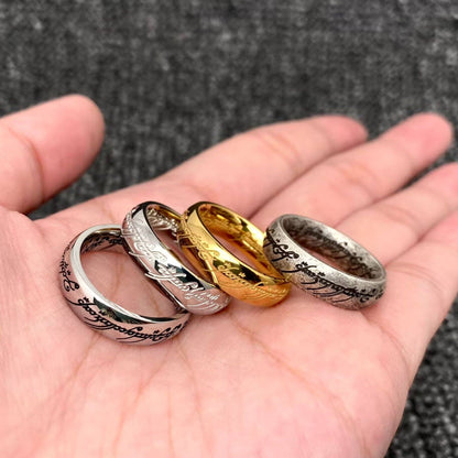 The Ring of Power - Lord of The Rings 6mm Stainless Steel Ring