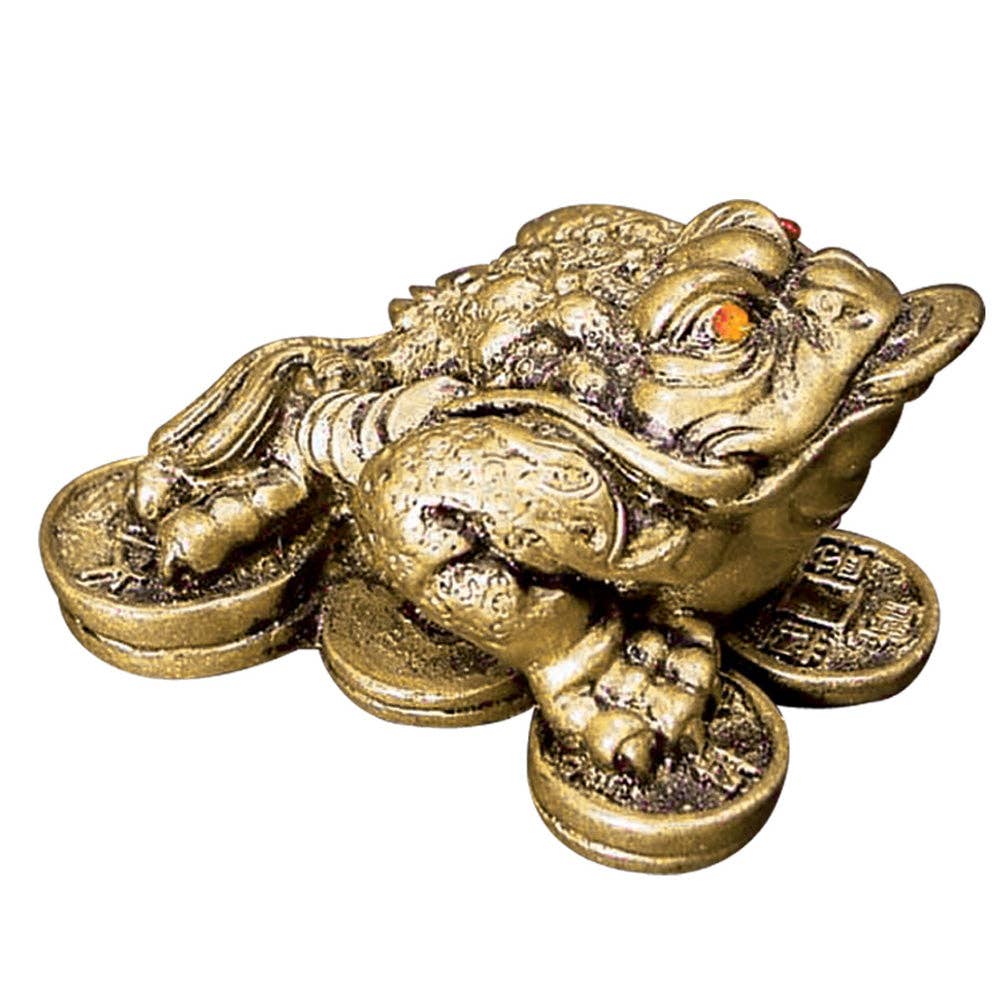 Money Frog - Resin - Gold