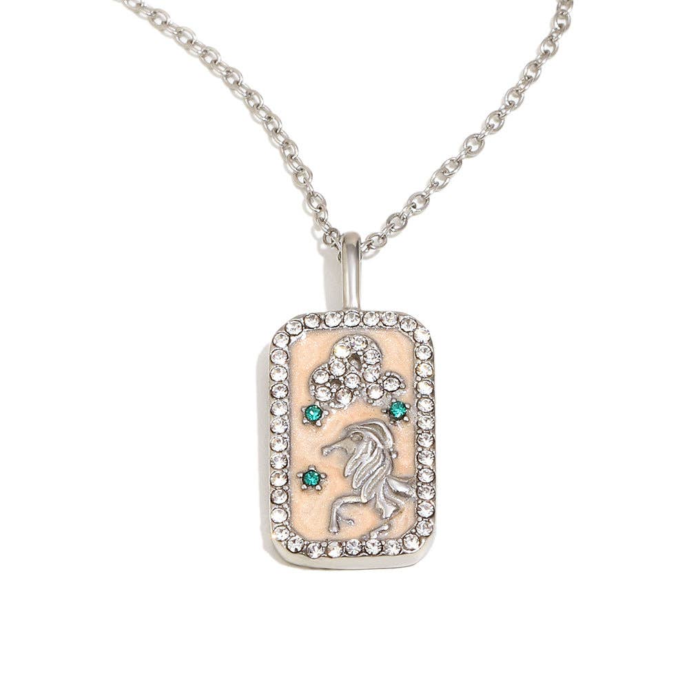 Zodiac 12 Constellations 18K Golden S.Steel Necklace - FGS