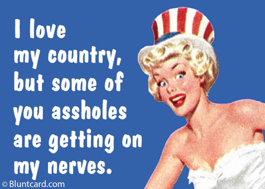 Magnet-I love my country, but some of you assholes….