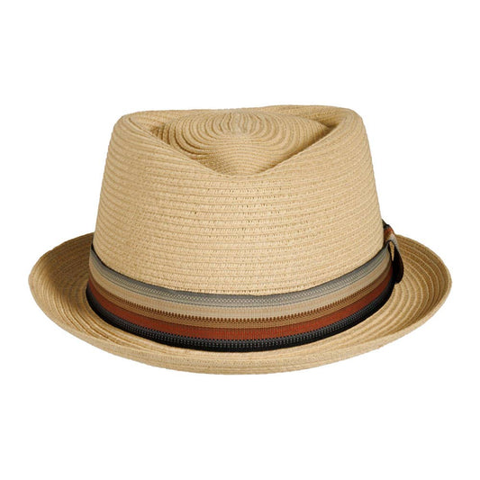 Paper Braid Straw Pork Pie Hat Style Cortez