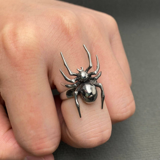 Gothic Unisex Stainless Steel Spider Ring