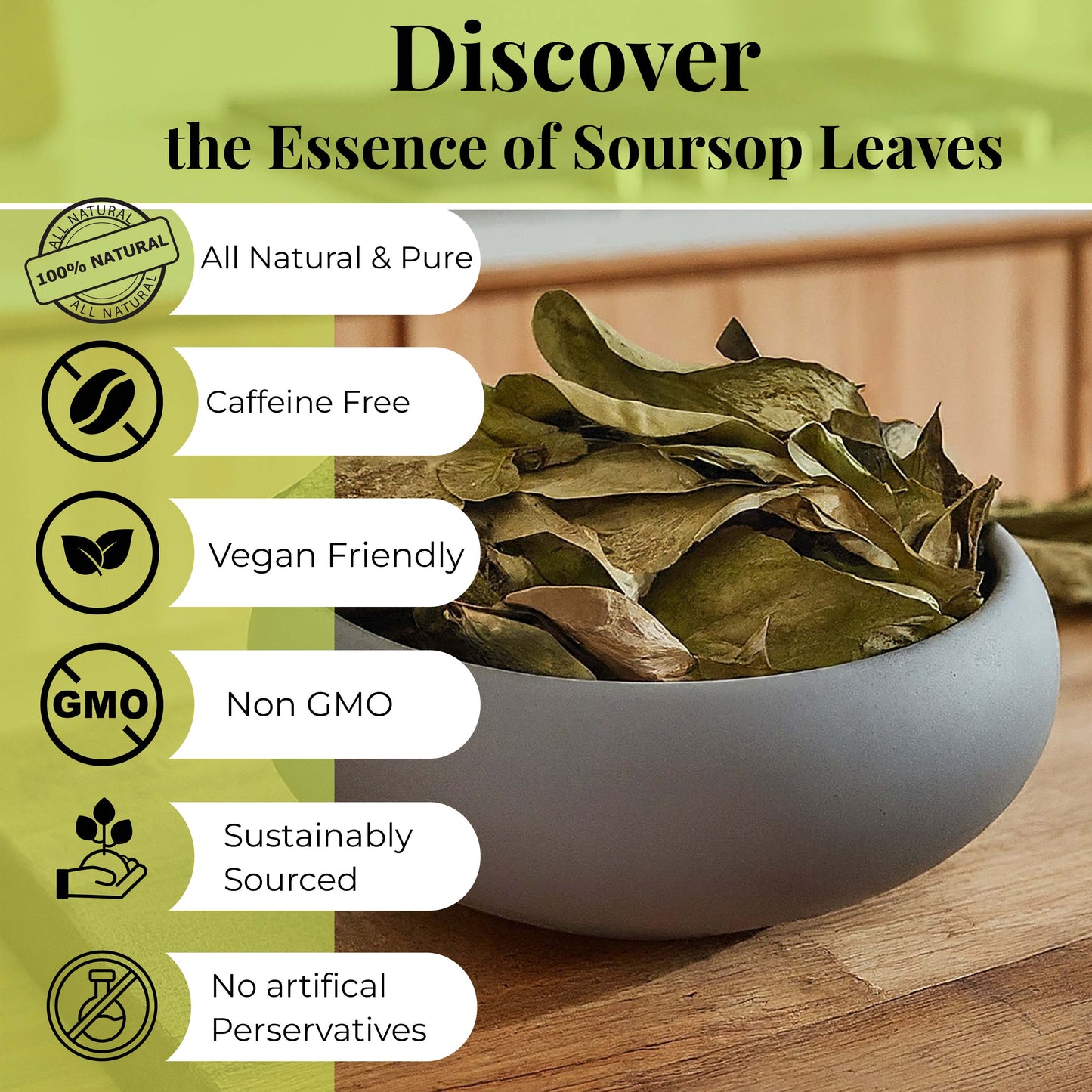 Bulk Soursop Leaves, Hojas de Guanabana Dried Graviola Leaf.