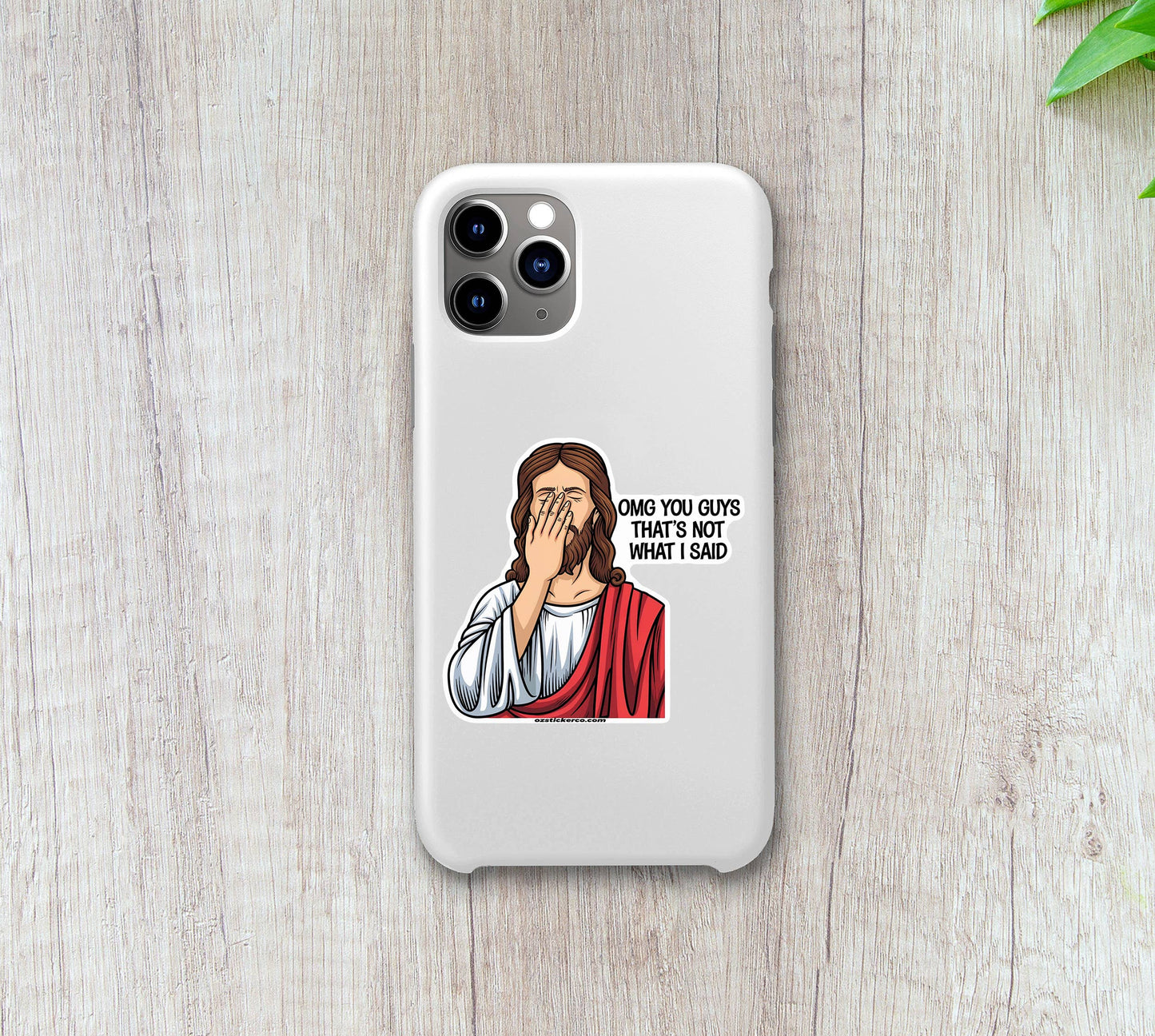 Facepalm Jesus Sticker – Hilariously Holy Meme Decal