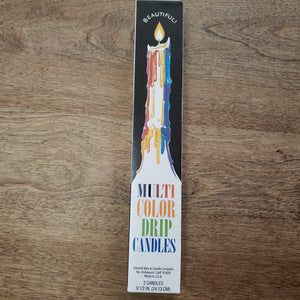 Drip Candles Multi Color 9.5in