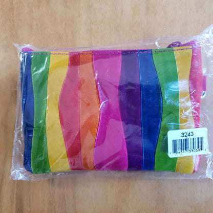 Rainbow Leather Wristlet Wallet
